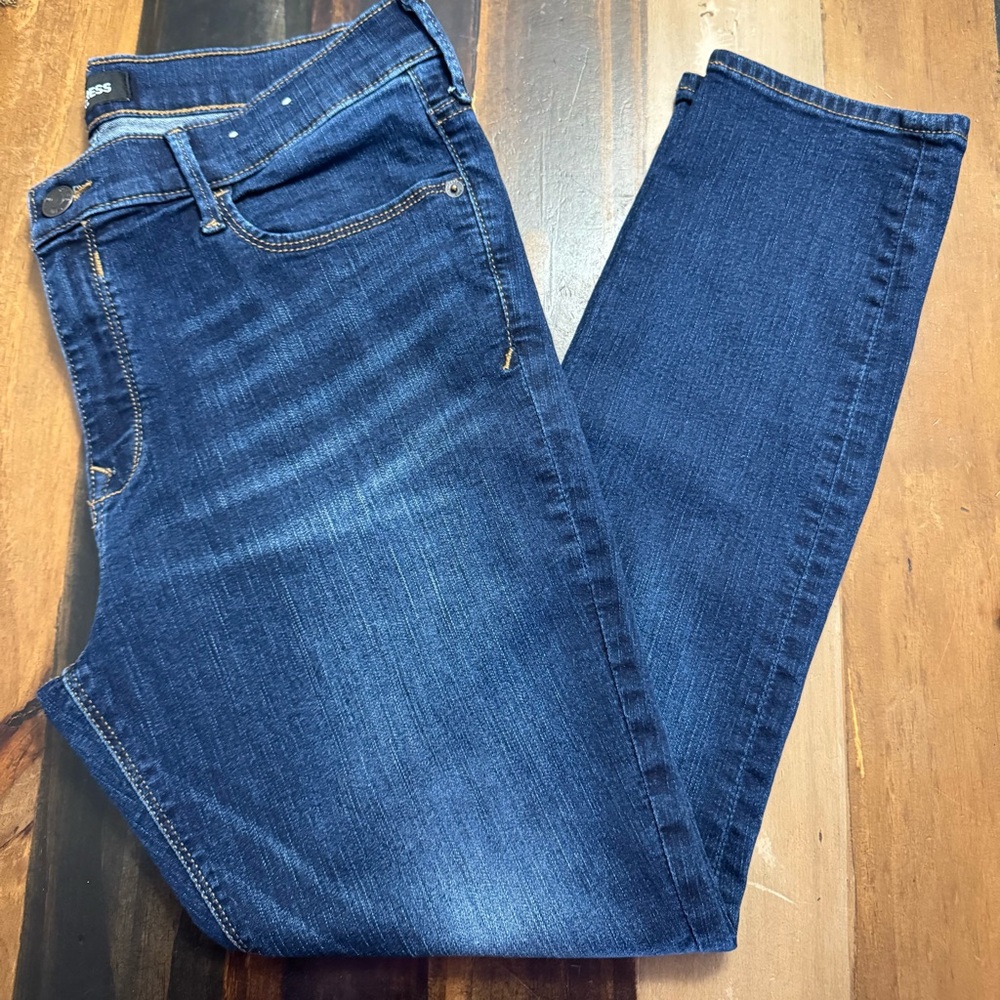 Express Dark Blue Skinny/Legging Jeans